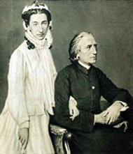 Liszt mit seiner Tochter Cosima