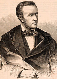 Richard Wagner 1861  (nach einer Fotografie von  Pierre Petit et Trinquart) 